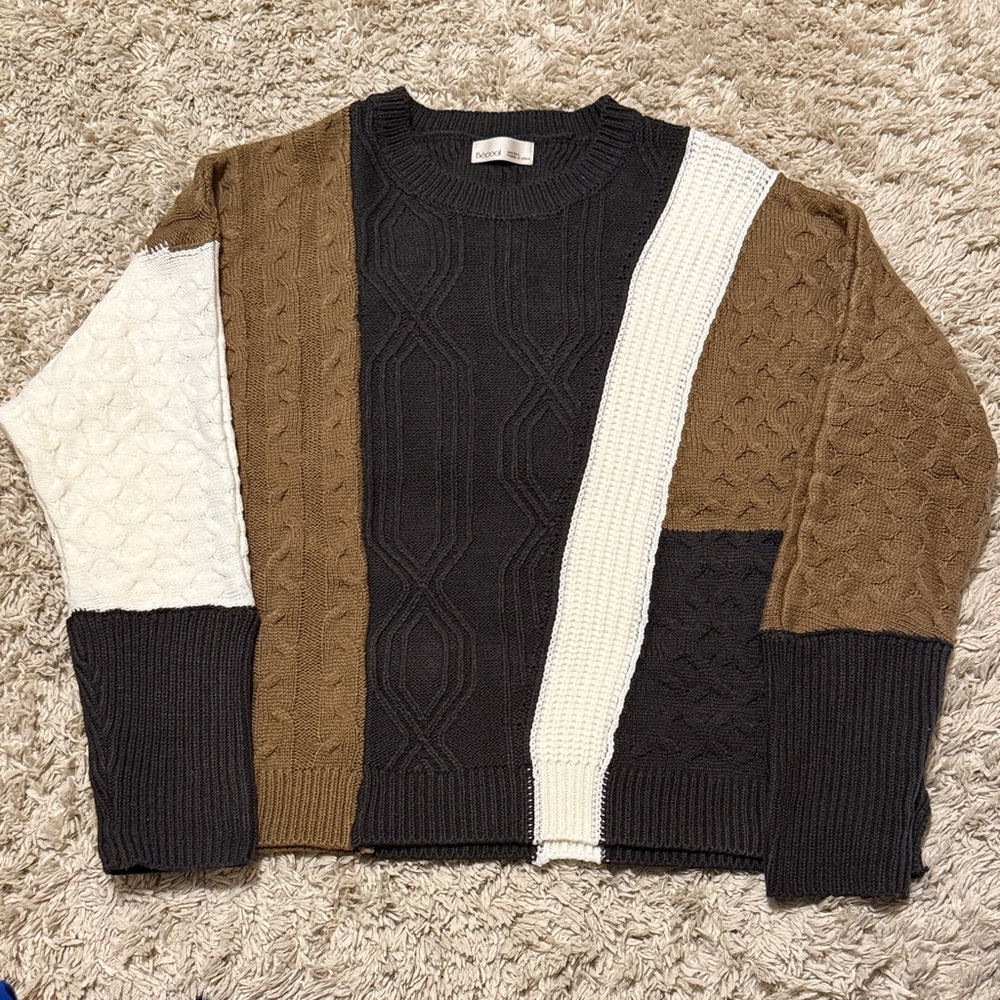 Colorblock Crew Neck Sweater